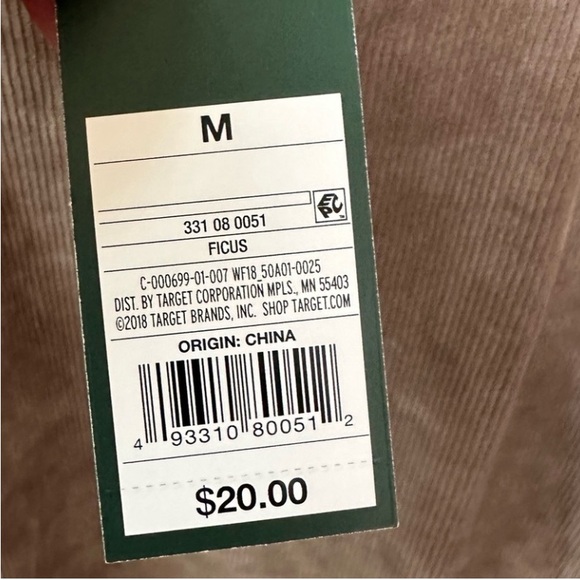 NWT! 90s style Wild Fable Dress woman’s Medium green ribbed corduroy style - Picture 5 of 5